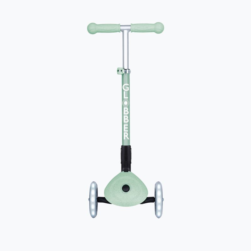 Самокат трьохколісний дитячий Globber Junior Foldable Lights Eco pistachio 3
