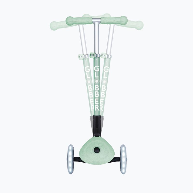Самокат трьохколісний дитячий Globber Junior Foldable Lights Eco pistachio 7