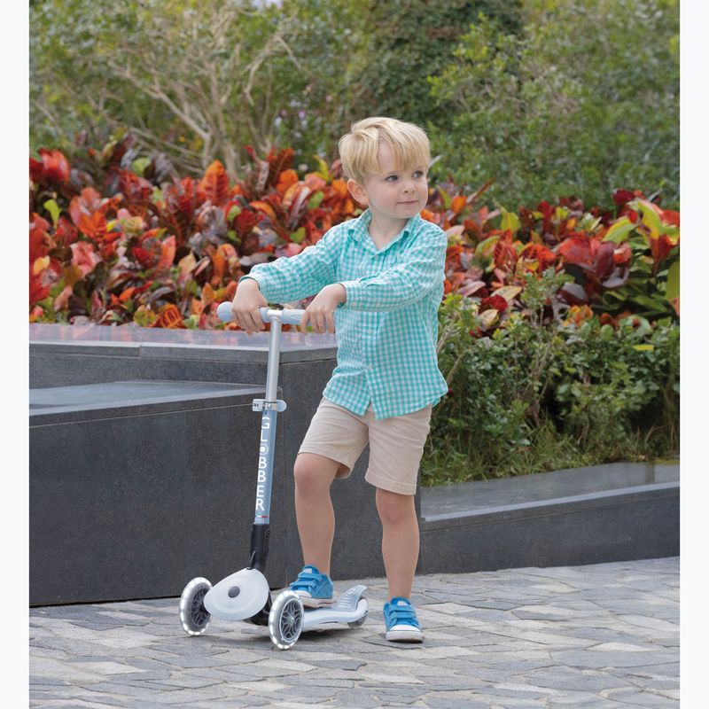 Дитячий триколісний самокат Globber Junior Foldable Lights Eco blueberry 9