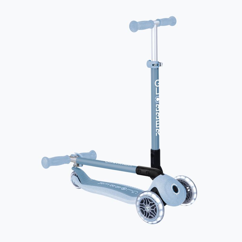 Самокат триколісний дитячий Globber Junior Primo Foldable Lights Eco blueberry 6