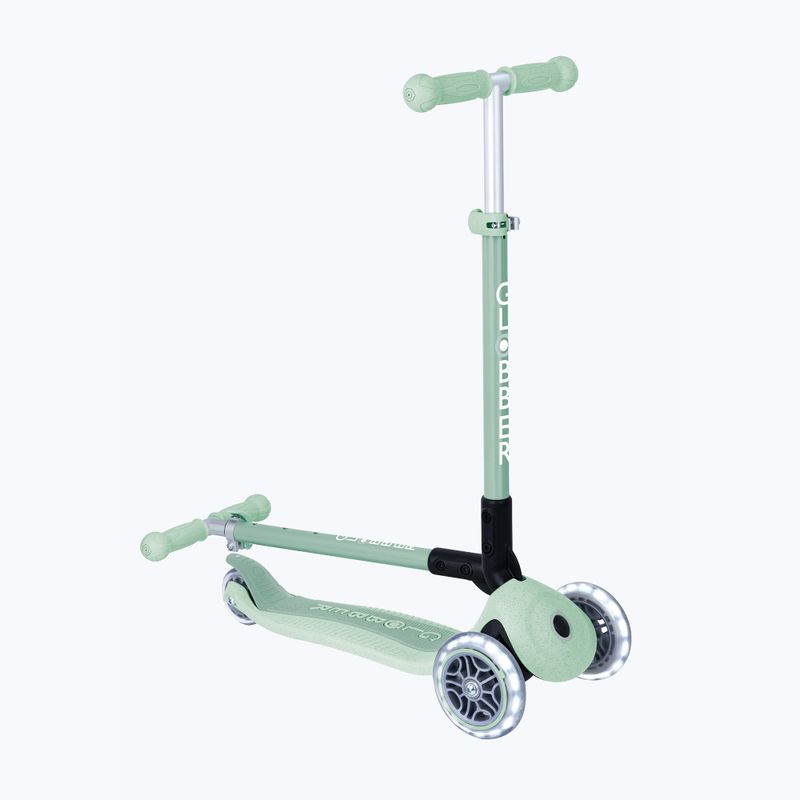Самокат триколісний дитячий Globber Junior Primo Foldable Lights Eco pistachio 9