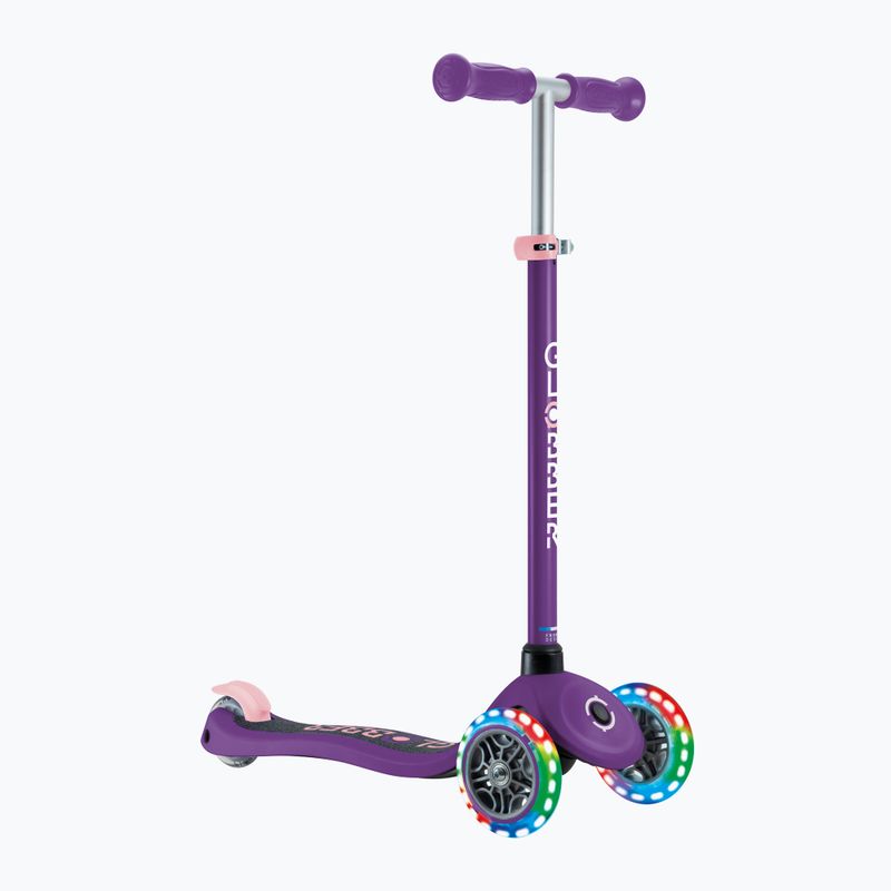 Самокат трьохколісний дитячий Globber Primo Lights dark purple