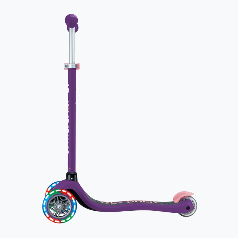 Самокат трьохколісний дитячий Globber Primo Lights dark purple 2