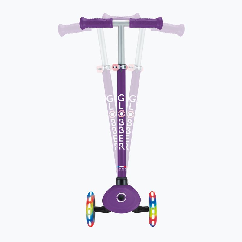 Самокат трьохколісний дитячий Globber Primo Lights dark purple 8