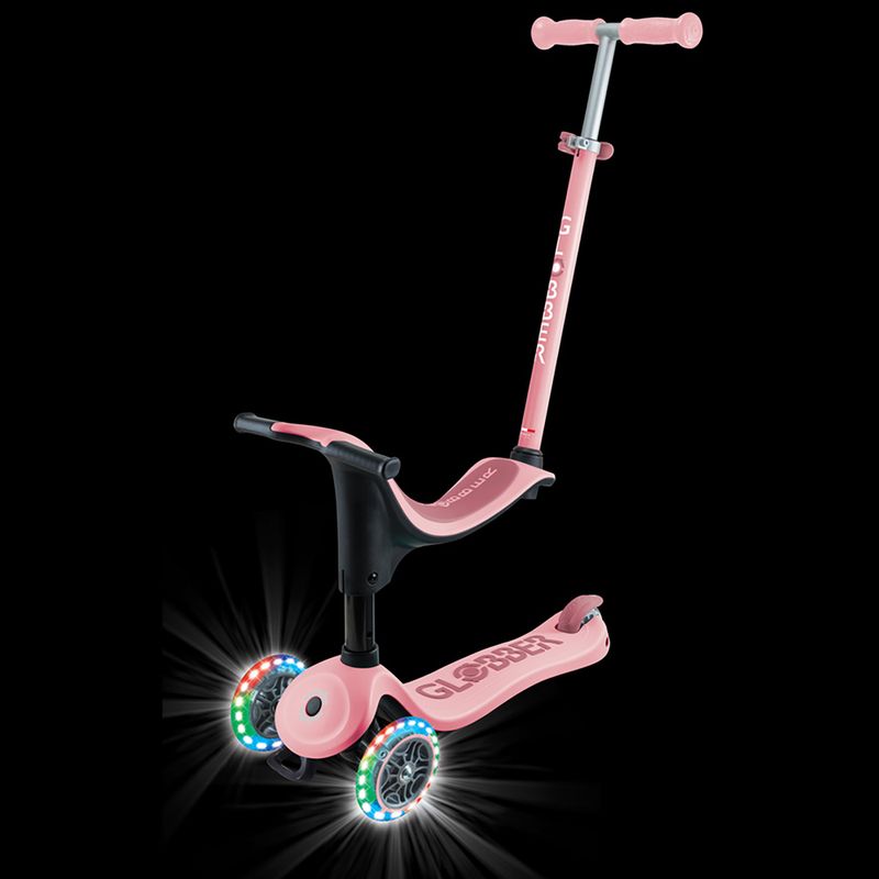 Самокат трьохколісний дитячий Globber Go.Up Sporty Lights pastel pink 4