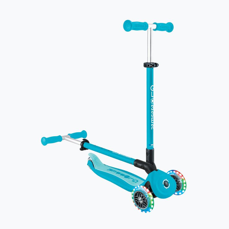 Самокат триколісний дитячий Globber Go.Up Active Lights 360 aqua 16