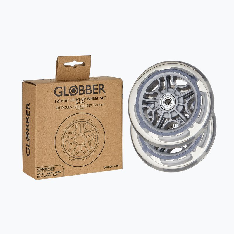Колеса для самоката Globber LED 121mm ABEC-9 2 pcs. LED white 3