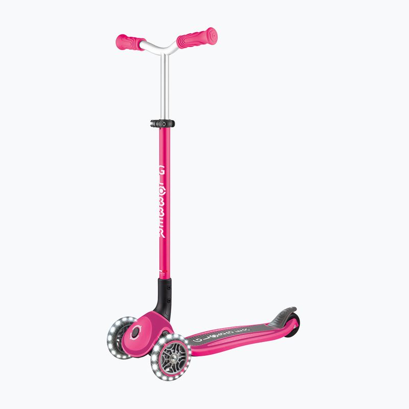 Самокат триколісний дитячий Globber Master Lights fuchsia 4