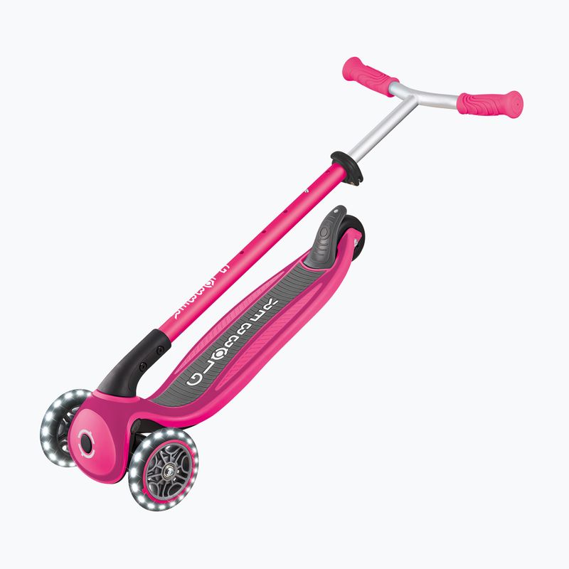Самокат триколісний дитячий Globber Master Lights fuchsia 6