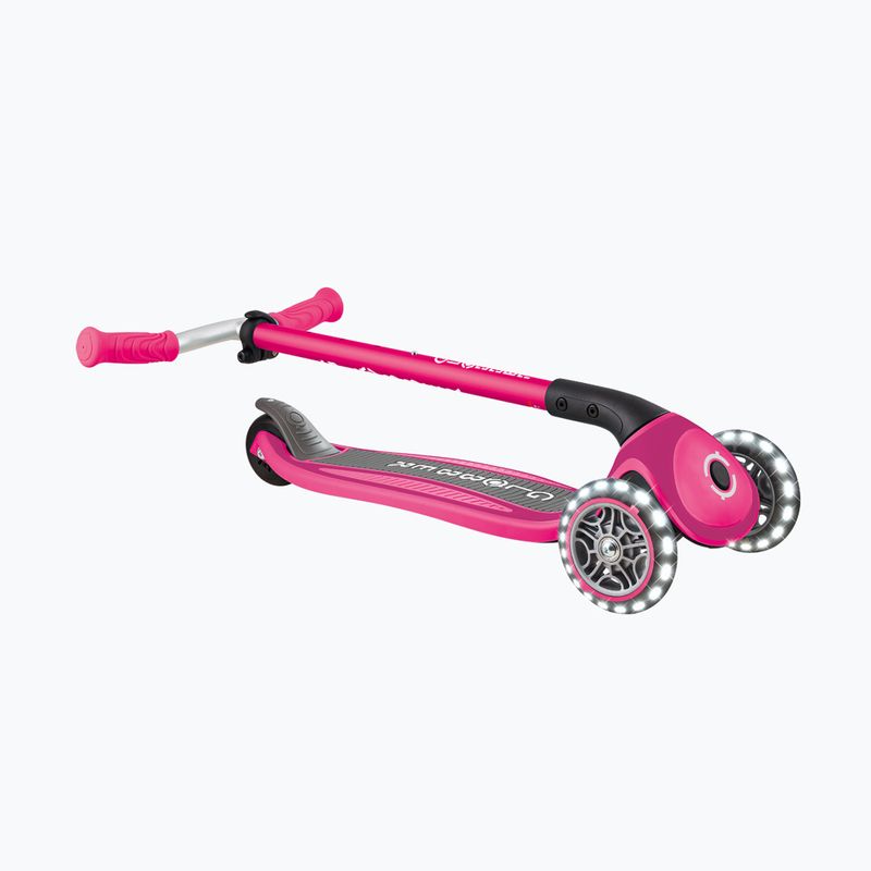 Самокат триколісний дитячий Globber Master Lights fuchsia 7