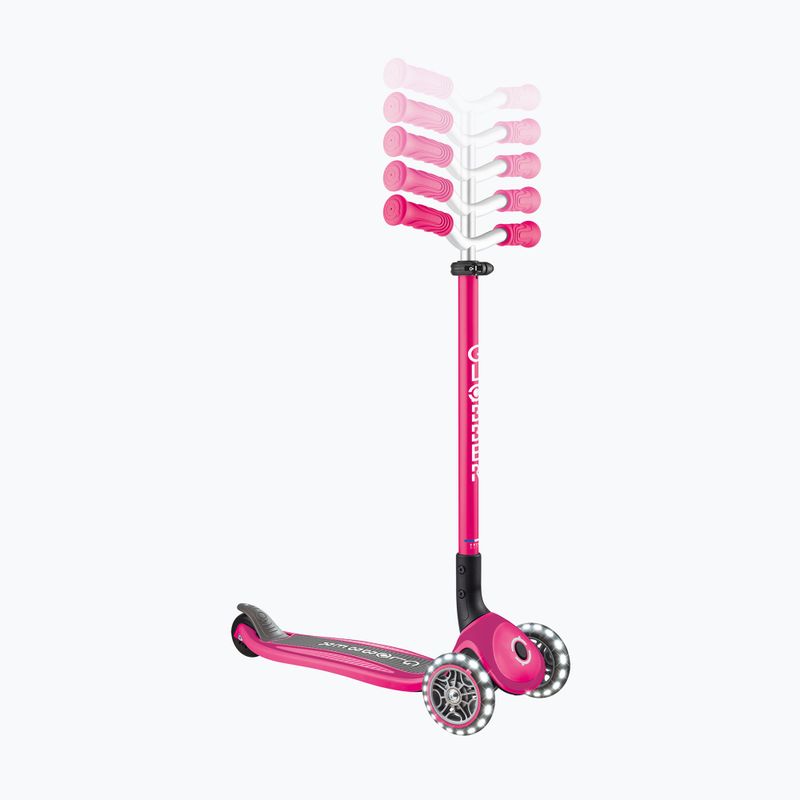 Самокат триколісний дитячий Globber Master Lights fuchsia 12