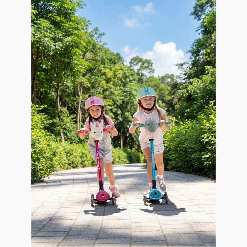 Самокат триколісний дитячий Globber Master Lights fuchsia 14