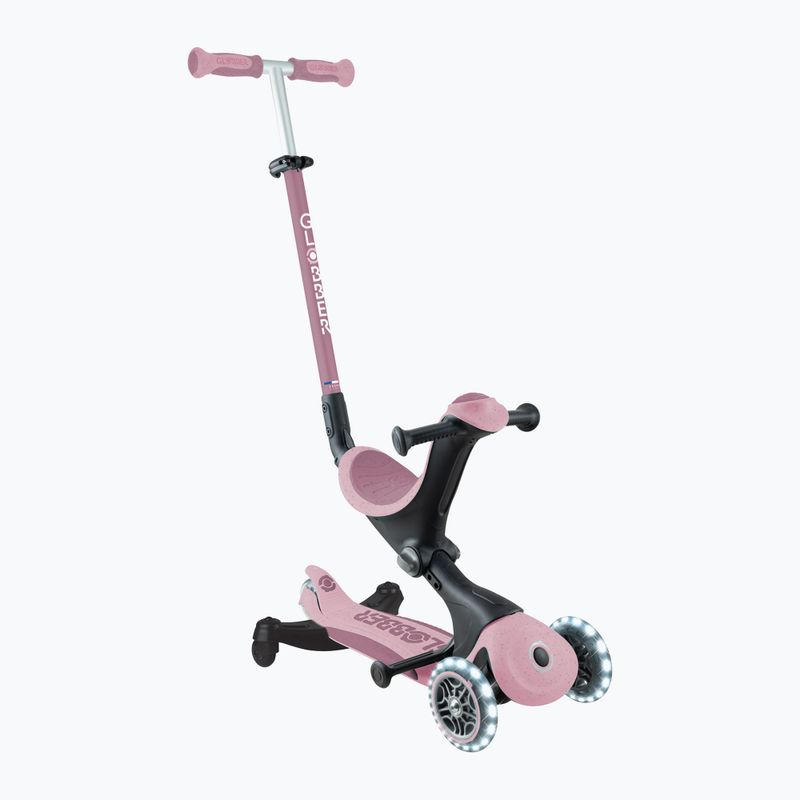 Самокат трьохколісний дитячий Globber Go.Up Deluxe Lights Ecologic 360 berry 2