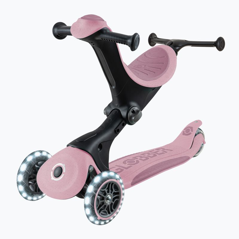 Самокат трьохколісний дитячий Globber Go.Up Deluxe Lights Ecologic 360 berry 5