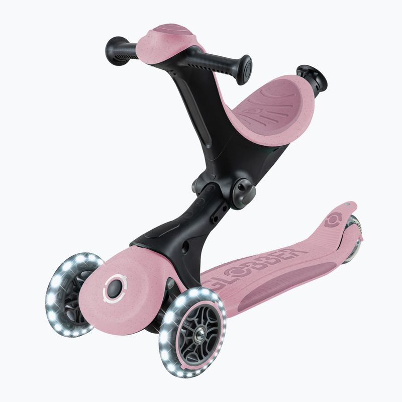 Самокат трьохколісний дитячий Globber Go.Up Deluxe Lights Ecologic 360 berry 6