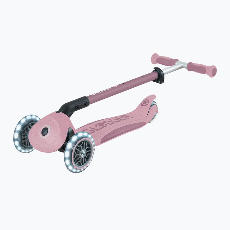 Самокат трьохколісний дитячий Globber Go.Up Deluxe Lights Ecologic 360 berry 11