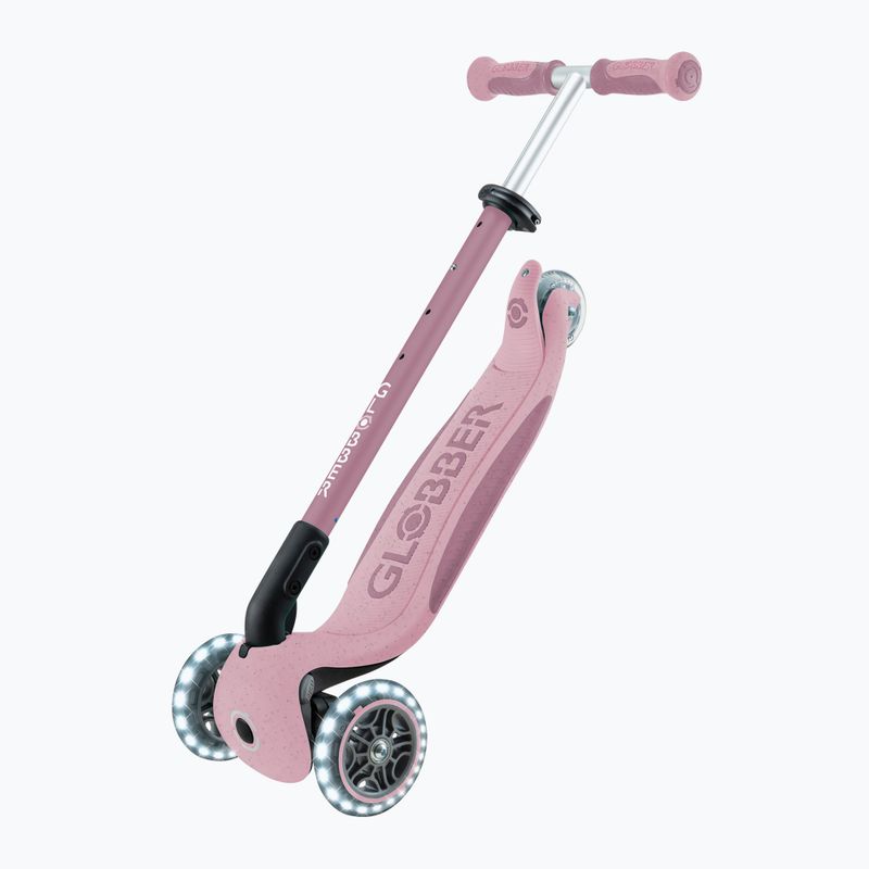 Самокат трьохколісний дитячий Globber Go.Up Deluxe Lights Ecologic 360 berry 12