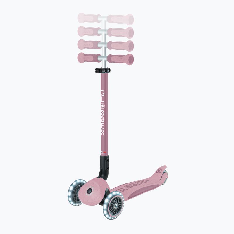 Самокат трьохколісний дитячий Globber Go.Up Deluxe Lights Ecologic 360 berry 13
