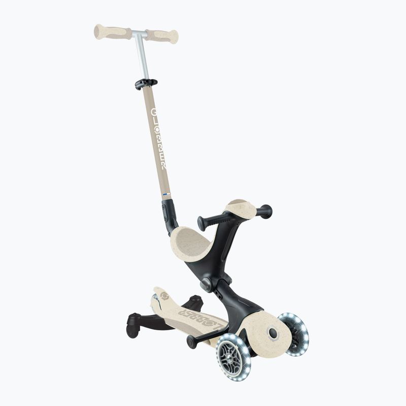 Самокат трьохколісний дитячий Globber Go.Up Deluxe Lights Ecologic 360 coconut 2