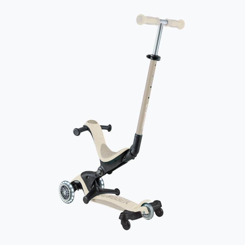 Самокат трьохколісний дитячий Globber Go.Up Deluxe Lights Ecologic 360 coconut 4