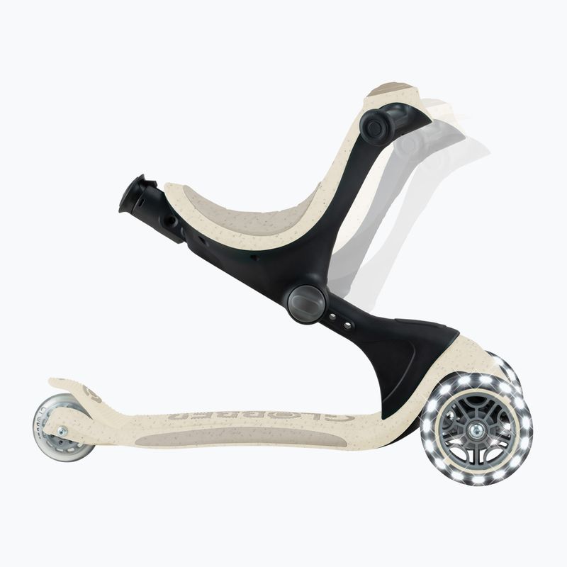 Самокат трьохколісний дитячий Globber Go.Up Deluxe Lights Ecologic 360 coconut 8