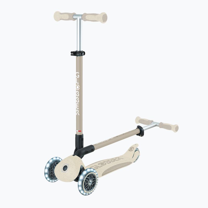 Самокат трьохколісний дитячий Globber Go.Up Deluxe Lights Ecologic 360 coconut 12