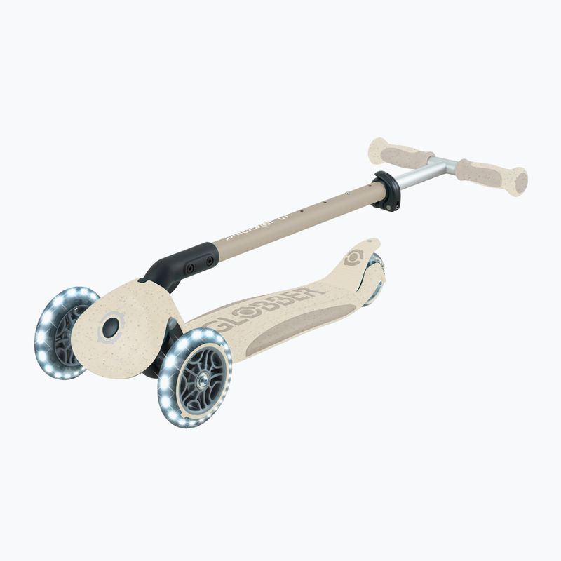 Самокат трьохколісний дитячий Globber Go.Up Deluxe Lights Ecologic 360 coconut 13