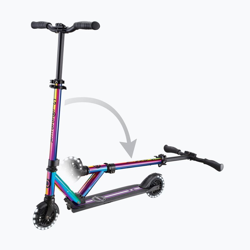 Самокат дитячий Globber Flow Element Lights neo chrome 6