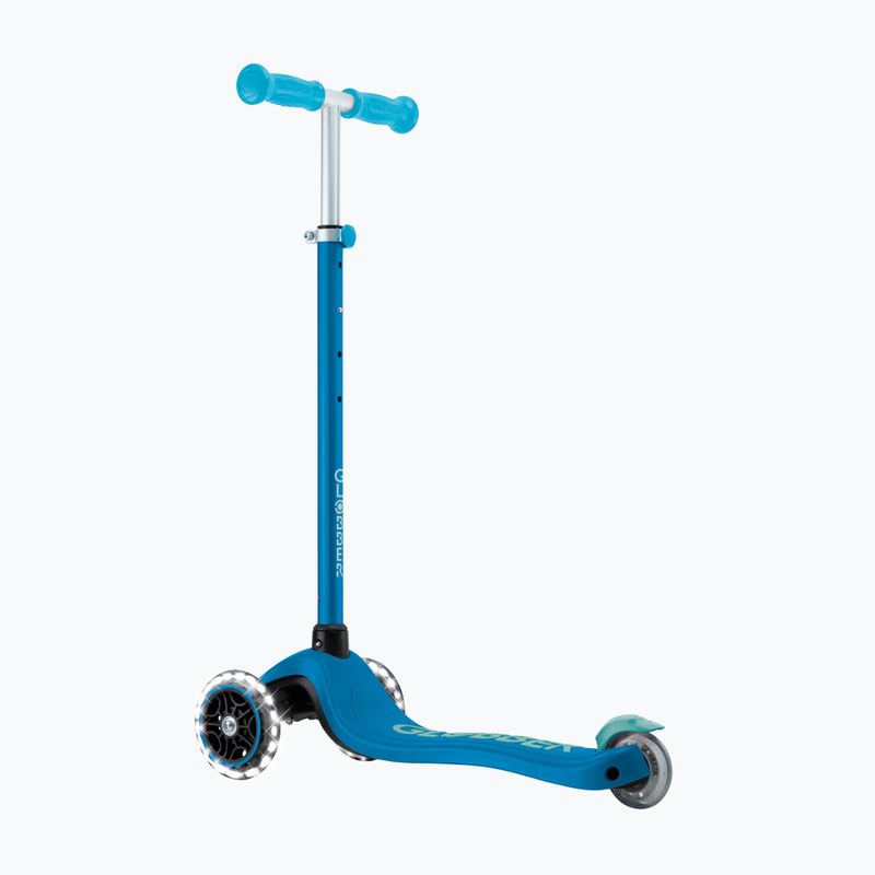 Самокат триколісний дитячий Globber Primo Plus Glow Lights petrol blue 4
