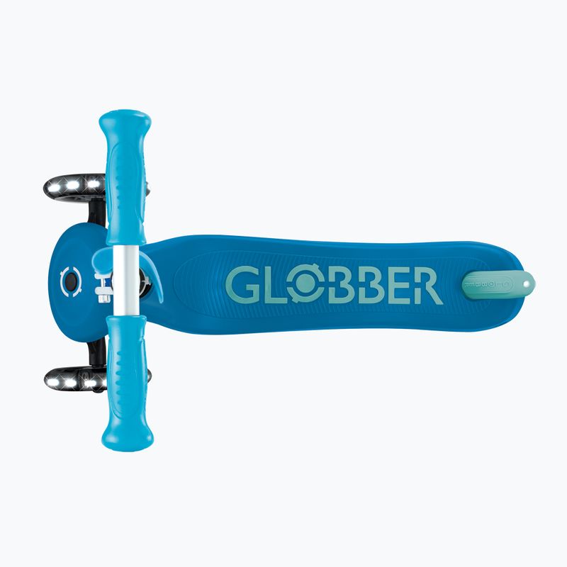Самокат триколісний дитячий Globber Primo Plus Glow Lights petrol blue 6