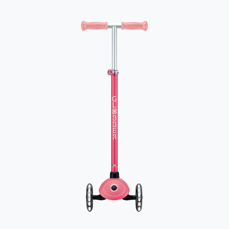 Самокат триколісний дитячий Globber Primo Plus Glow Lights coral pink 3