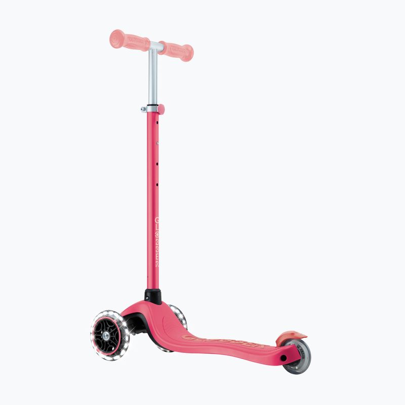 Самокат триколісний дитячий Globber Primo Plus Glow Lights coral pink 4