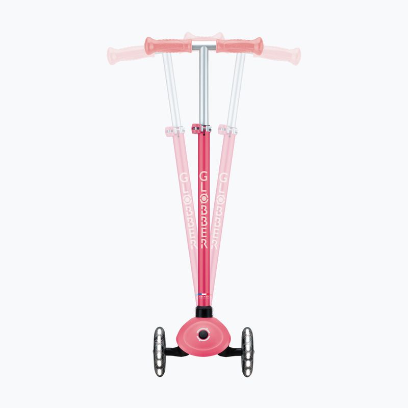 Самокат триколісний дитячий Globber Primo Plus Glow Lights coral pink 7