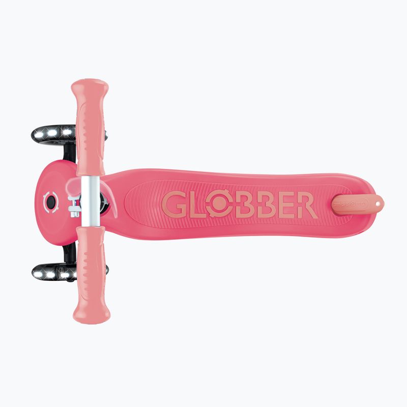 Самокат триколісний дитячий Globber Primo Plus Glow Lights coral pink 8