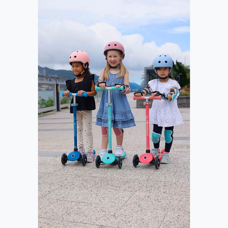 Самокат триколісний дитячий Globber Primo Plus Glow Lights coral pink 13