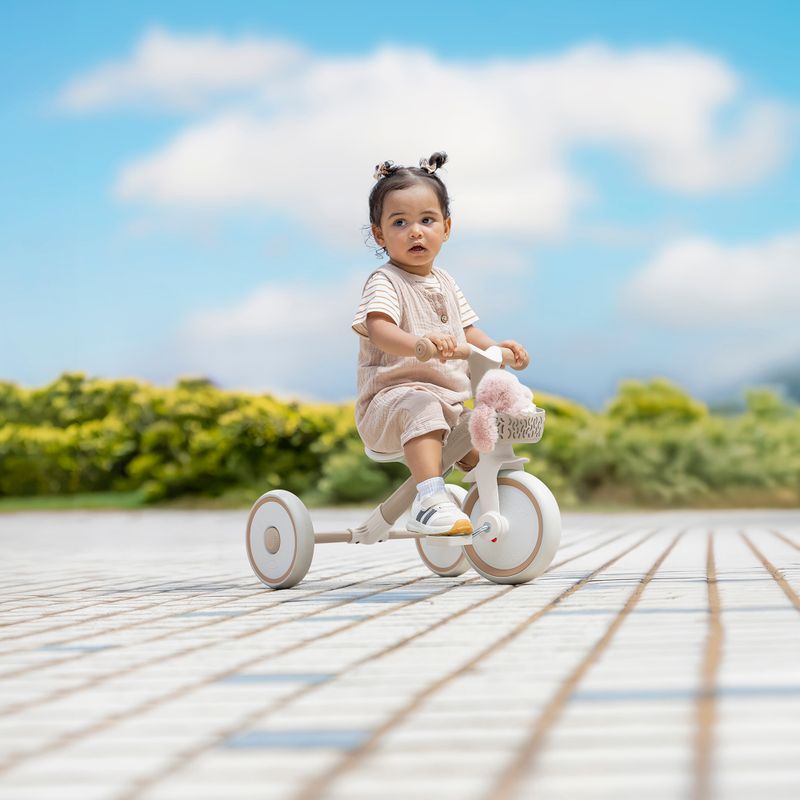 Велосипед біговий триколісний Біговел триколісний Globber Learning Trike 2w1 Plus Ecologic coconut 12