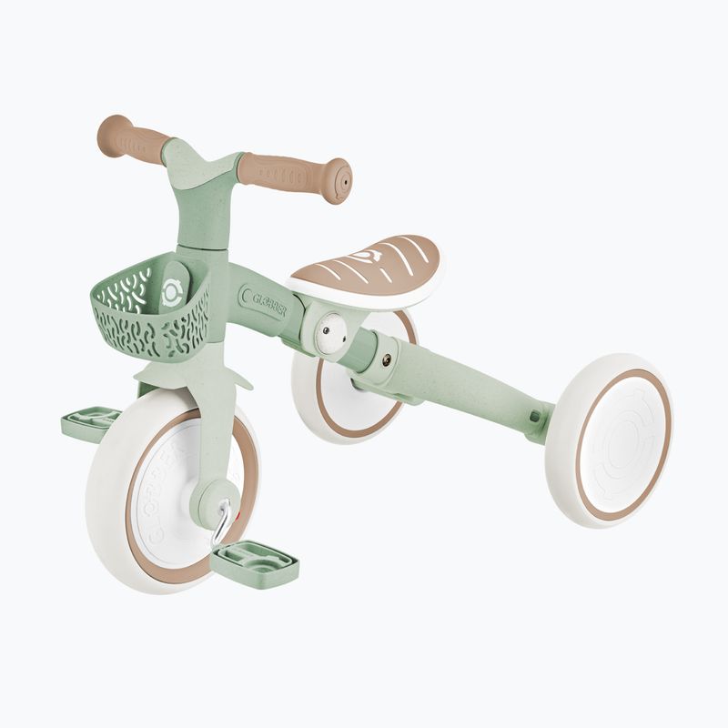 Триколісний біговий велосипед з ручкою для керування Globber Learning Trike 2w1 Plus Ecologic pistachio 6