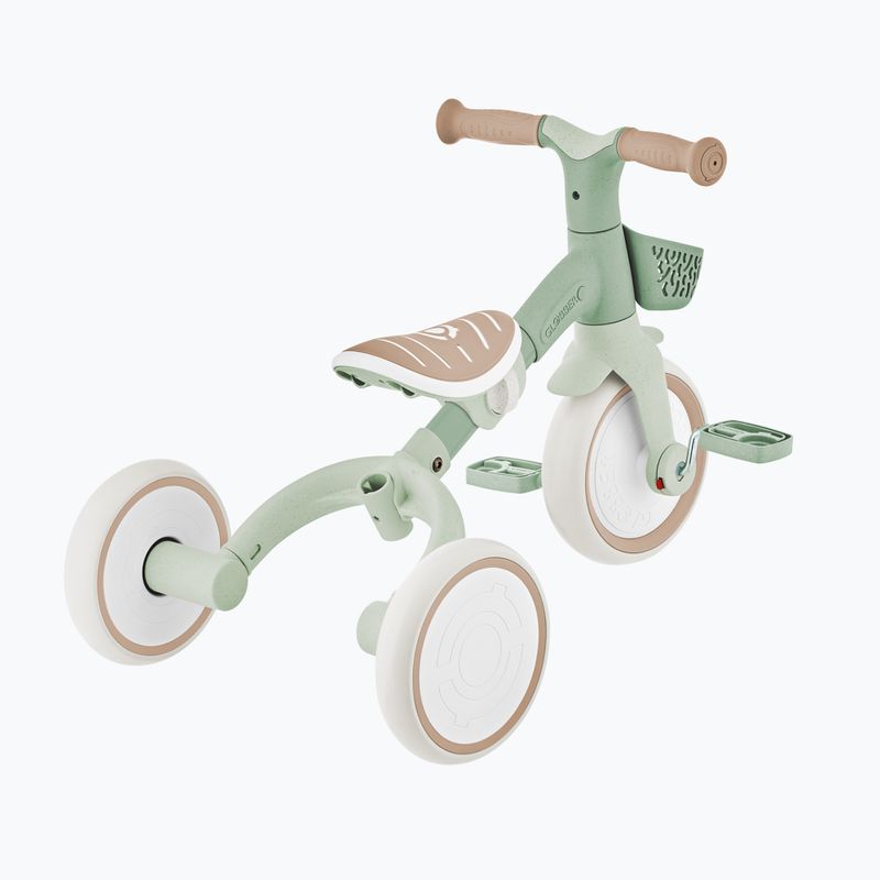 Триколісний біговий велосипед з ручкою для керування Globber Learning Trike 2w1 Plus Ecologic pistachio 12
