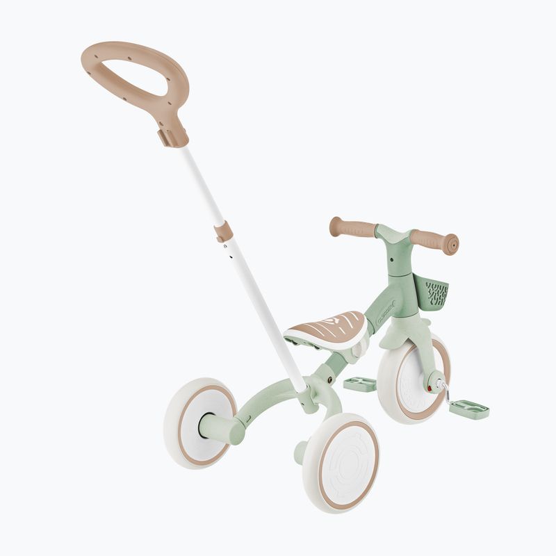 Триколісний біговий велосипед з ручкою для керування Globber Learning Trike 2w1 Plus Ecologic pistachio 13