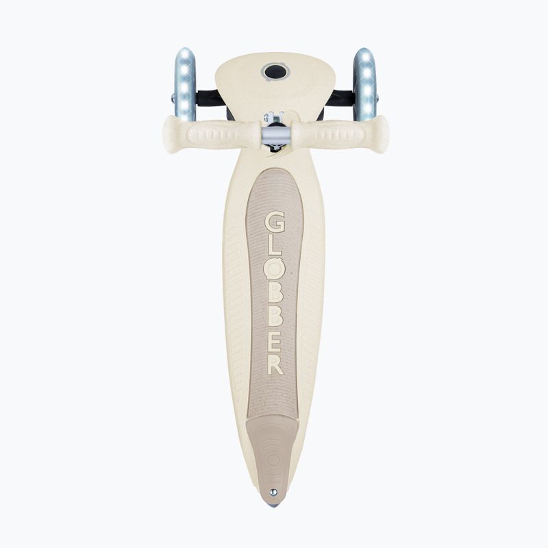 Самокат триколісний дитячий Globber Junior Foldable Lights Eco coconut 4