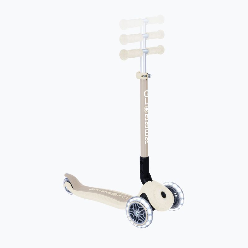 Самокат триколісний дитячий Globber Junior Primo Foldable Lights Eco coconut 10