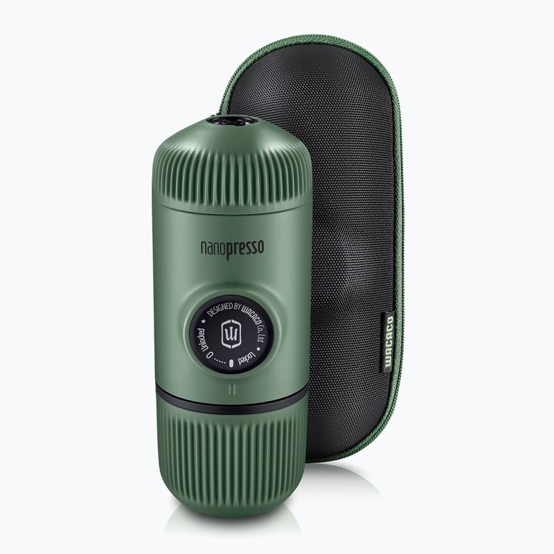 Портативна кавоварка Wacaco Nanopresso 80 мл + чохол мох зелений