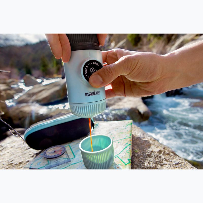Портативна кавоварка Wacaco Nanopresso 80 мл + чохол арктичний синій 5