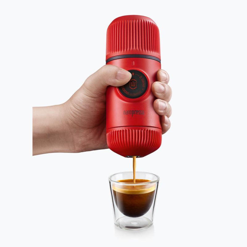 Експрес кавовий портативний Wacaco Nanopresso 80 мл + Чохол lava red 3