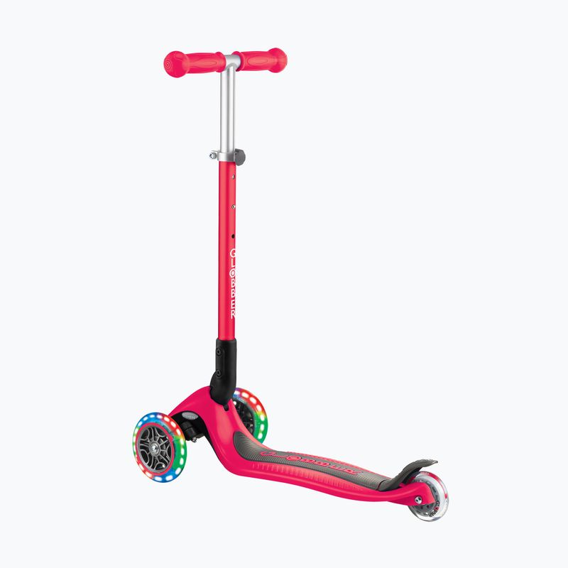 Самокат трьохколісний дитячий Globber Primo Foldable Lights red 3