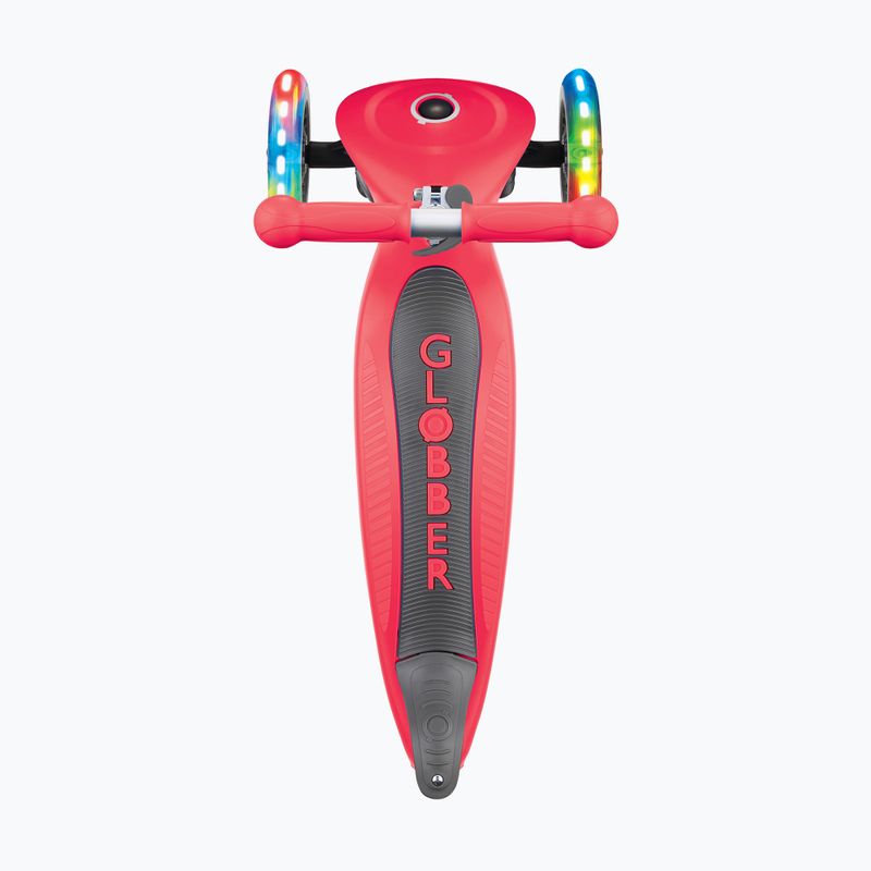 Самокат трьохколісний дитячий Globber Primo Foldable Lights red 5