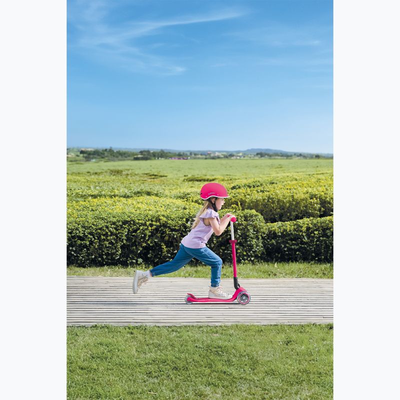 Самокат триколісний дитячий Globber Primo Foldable Lights fuchsia 14