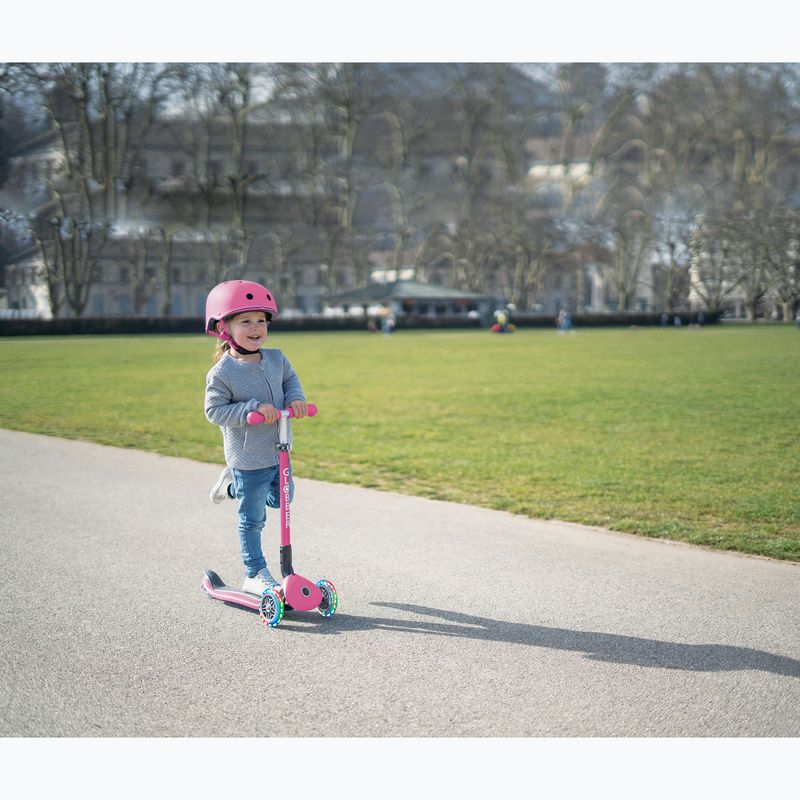 Самокат триколісний дитячий Globber Primo Foldable Lights fuchsia 15