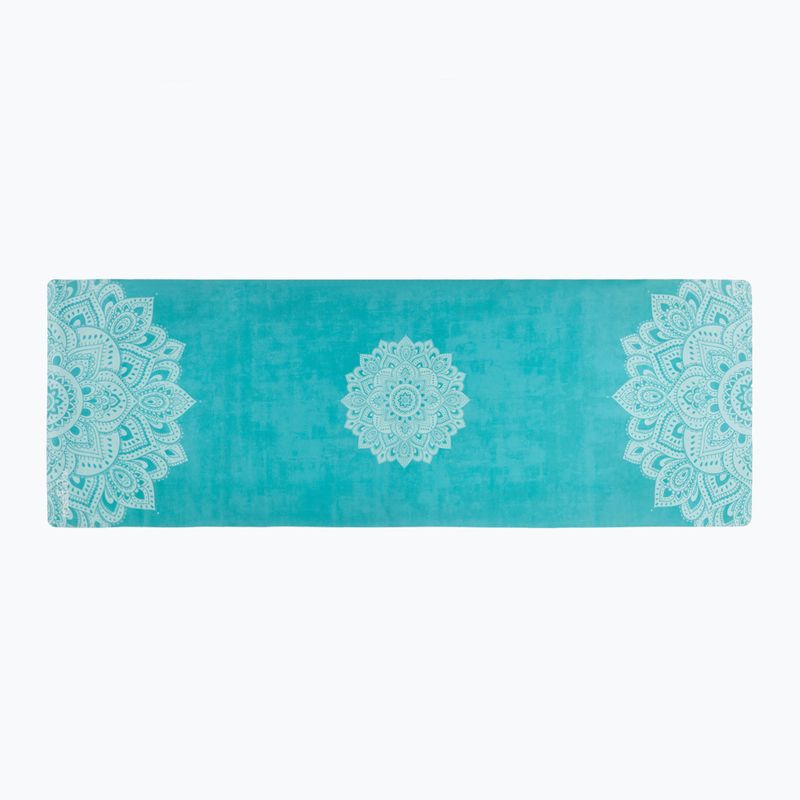 Килимок для йоги (для подорожей)  Yoga Design Lab Combo Yoga 1,5 мм синій Mandala Turquoise 2