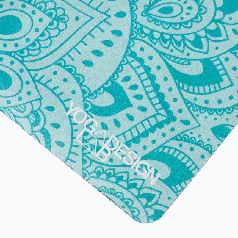 Килимок для йоги (для подорожей)  Yoga Design Lab Combo Yoga 1,5 мм синій Mandala Turquoise 3